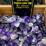Vụn Đá Thạch Anh Tím Mài Bóng 2A 9-12mm
