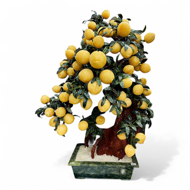 Cây Đào Thạch Anh Vàng 68 Quả Cao 120cm
