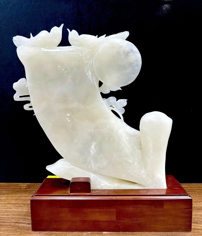 Cây Hồ Lô Tài Lộc Phú Quý Ngọc Onyx Trắng 32cm