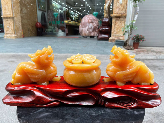 Combo Tài Lộc Tỳ Hưu Ngọc Hoàng Long 15cm
