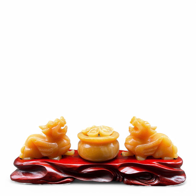 Combo Tài Lộc Tỳ Hưu Ngọc Hoàng Long 15cm