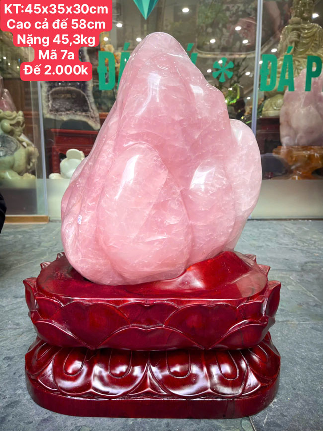 Đá Cảnh Thạch Anh Hồng Nặng 45,3kg