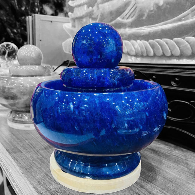 Phong Thuỷ Luân Đá Núi Lửa Xanh Cao 22cm