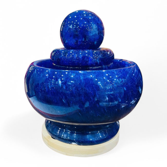 Phong Thuỷ Luân Đá Núi Lửa Xanh Cao 22cm