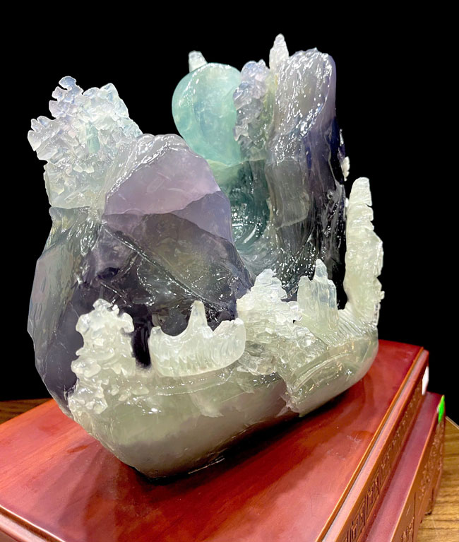 Sơn Thuỷ Hữu Tình Ngọc Flourite Cao 28cm