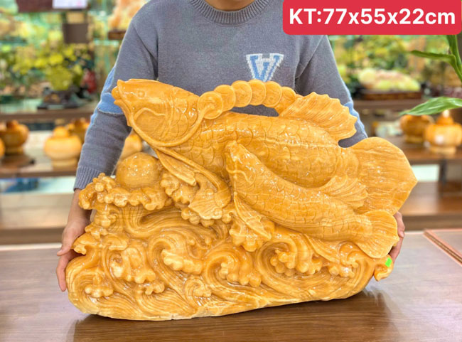 Cá Rồng Nhả Ngọc Chất Ngọc Hoàng Long 77cm