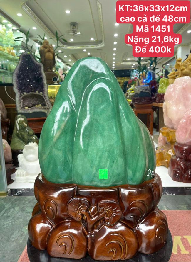 Đá Cảnh Thạch Anh Xanh Dáng Núi 21,6kg