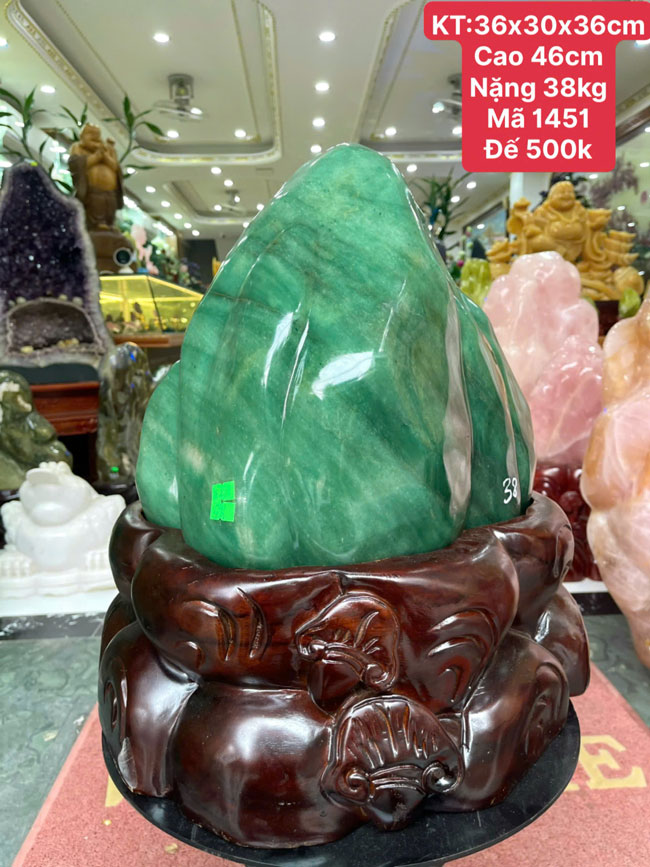 Đá Cảnh Thạch Anh Xanh Dáng Núi 38kg