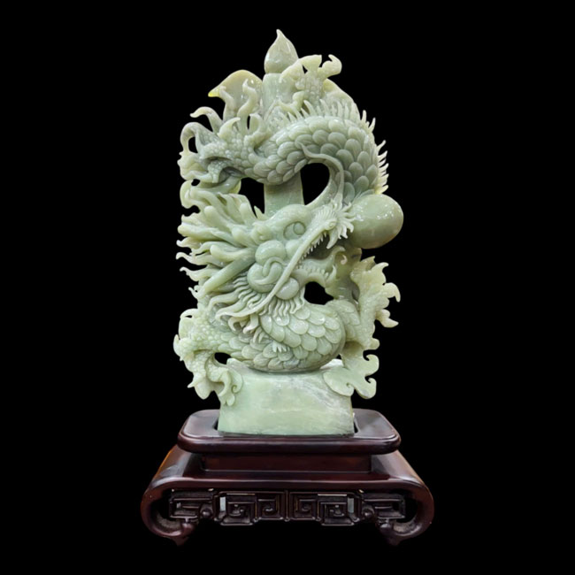 Nhất Long Chầu Ngọc 40cm