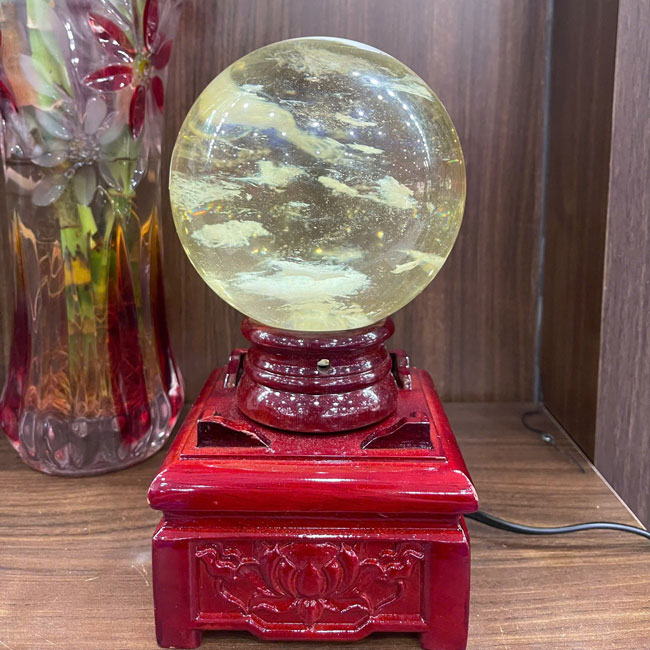 Quả Bi Cầu Đá Núi Lửa Vàng 2,9kg
