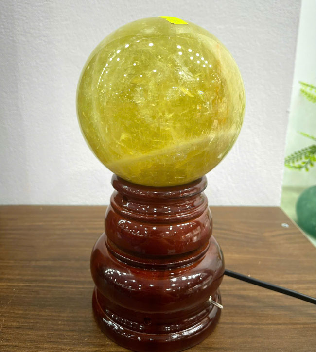 Quả Bi Cầu Đá Thạch Anh Vàng 2,76kg