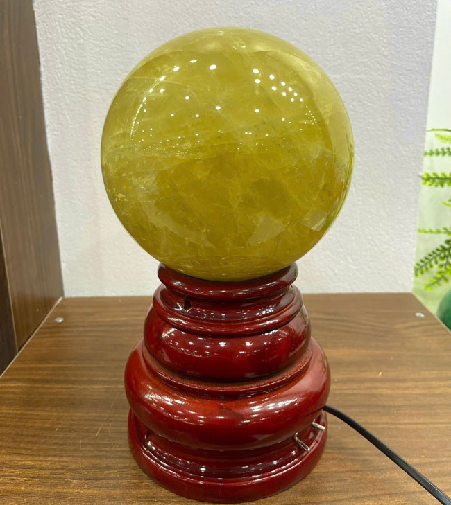 Quả Bi Cầu Đá Thạch Anh Vàng 4,45kg