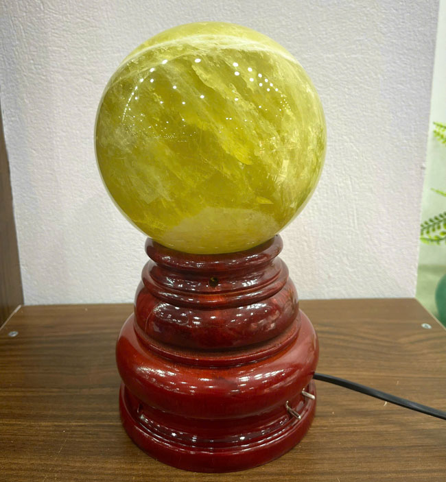 Quả Bi Cầu Đá Thạch Anh Vàng 4,6kg