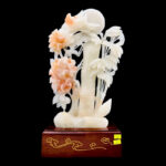 Tam Hợp Hoa - Chim - Trúc Phú Quý Trường Thọ Ngọc Onyx 42cm