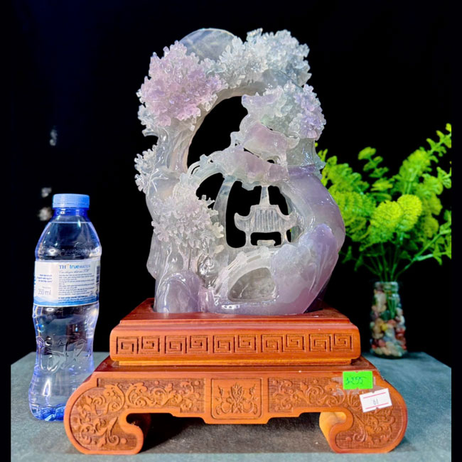 Tiên Cảnh Bồng Lai, Sơn Thủy Hữu Tình Ngọc Fluorite 28cm