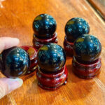 Bi Lăn Tay Đá Thạch Anh Đen Đường Kính ~4cm Nặng ~0.1kg