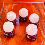 Bi Lăn Tay Đá Thạch Anh Hồng Đường Kính ~4cm Nặng ~0.1kg