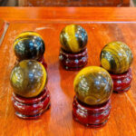 Bi Lăn Tay Đá Thạch Anh Mắt Hổ Đường Kính ~4cm Nặng ~0.1kg