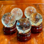 Bi Lăn Tay Đá Thạch Anh Trắng Trong Đường Kính ~4cm Nặng ~0.1kg