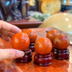 Bi Lăn Tay Ngọc Bích Đỏ Đường Kính ~4cm Nặng ~0.1kg