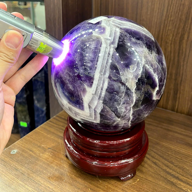 Quả Cầu Đá Thạch Anh Tím Hoa Chanh Nặng 5,12kg