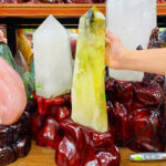 Trụ Đá Thạch Anh Vàng Trong Nặng 7,14kg