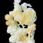 Tượng Gà Trống Phong Thủy Ngọc Onyx Nguyên Khối 75cm