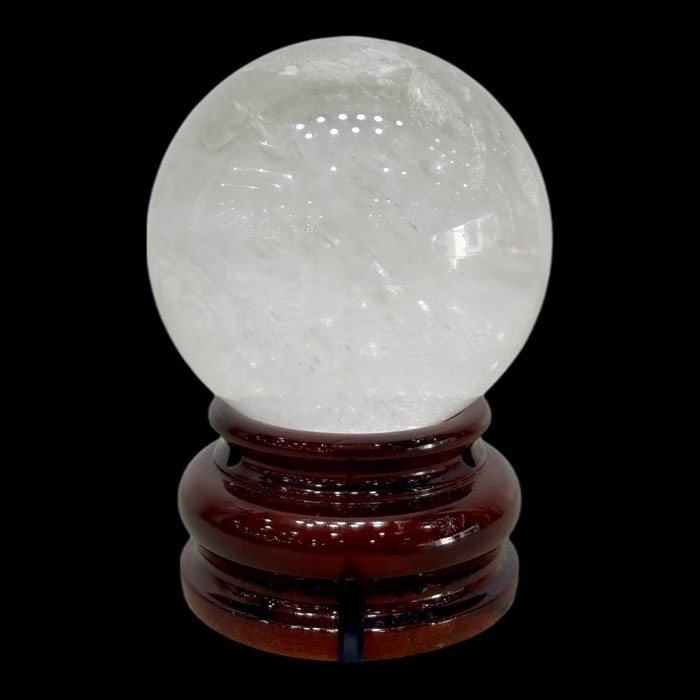 Quả Cầu Đá Phong Thủy Thạch Anh Trắng 1,2kg