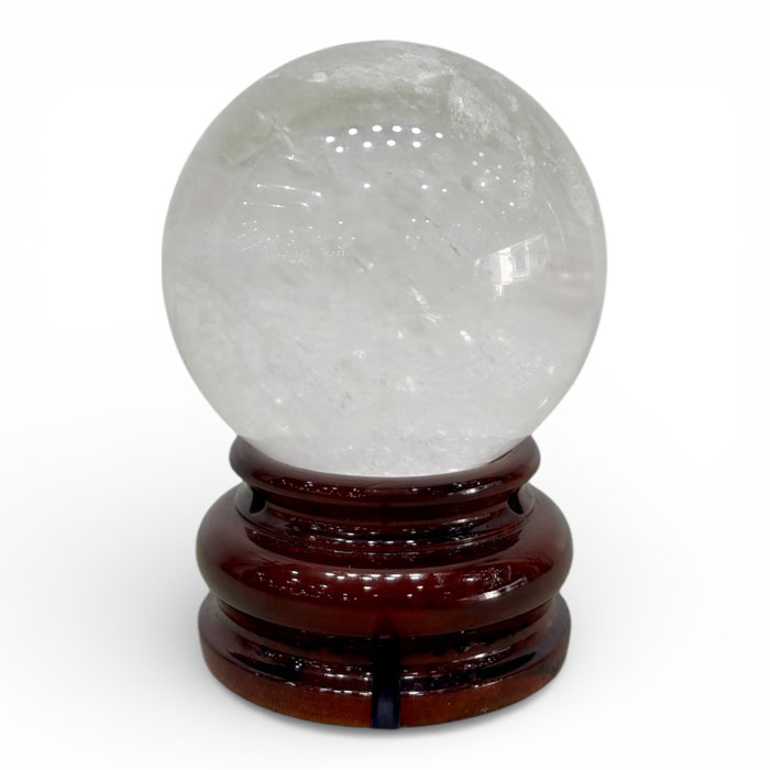 Quả Cầu Đá Phong Thủy Thạch Anh Trắng 1,2kg