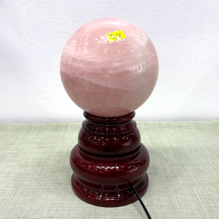 Quả Cầu Đá Phong Thủy Thạch Anh Hồng 3,58kg