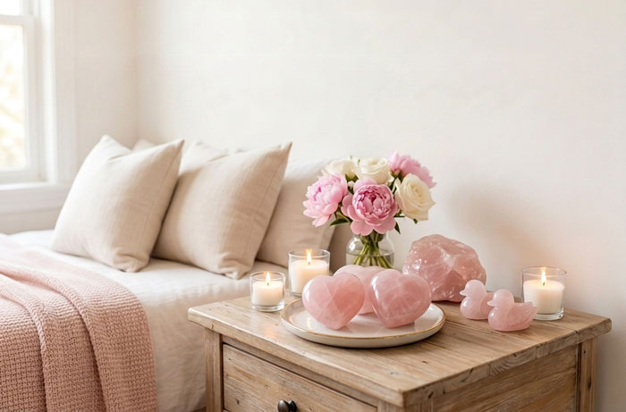 Ý nghĩa phong thủy của đá thạch anh hồng trong tình yêu