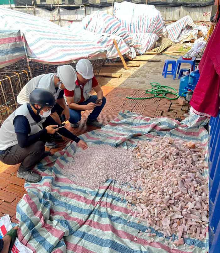Sử dụng rải nền xây dựng nhà cửa, công trình