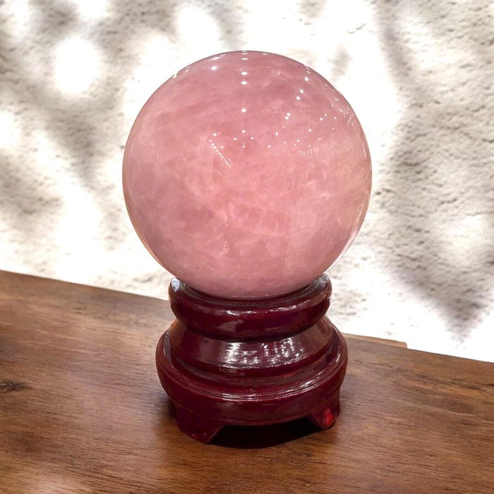 Quả Cầu Đá Phong Thủy Thạch Anh Hồng 10,58kg