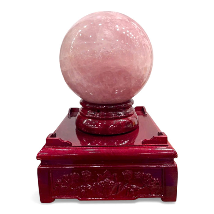 Quả Cầu Phong Thủy Đá Thạch Anh Hồng 11,56kg