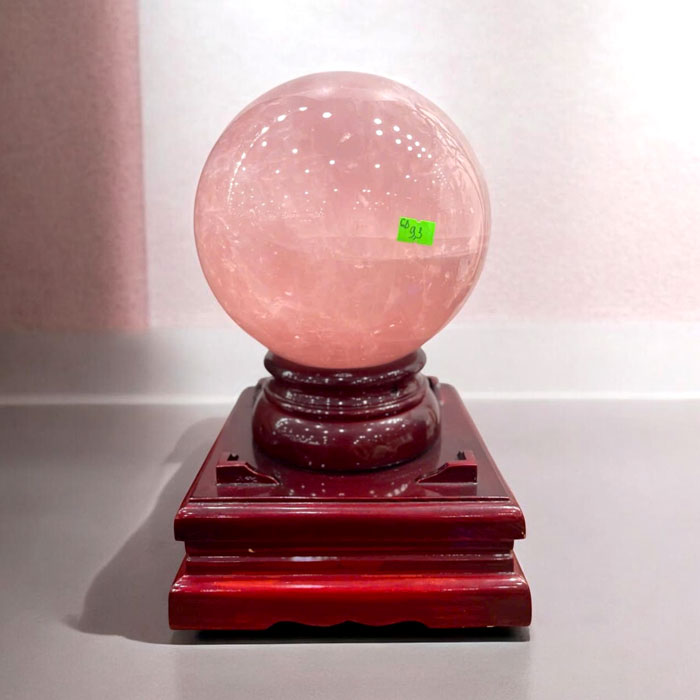 Quả Cầu Phong Thủy Đá Thạch Anh Hồng 9,3kg
