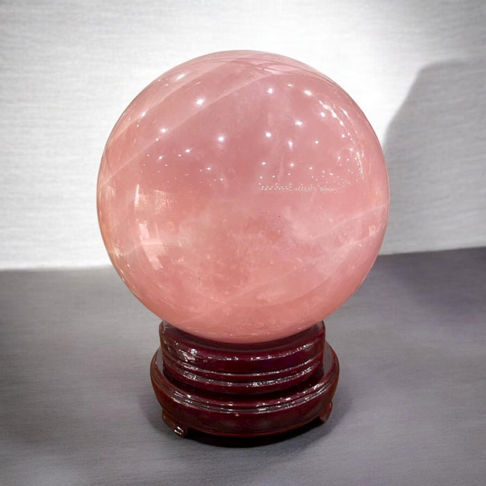 Quả Cầu Đá Phong Thủy Đá Thạch Anh Hồng 9,56kg