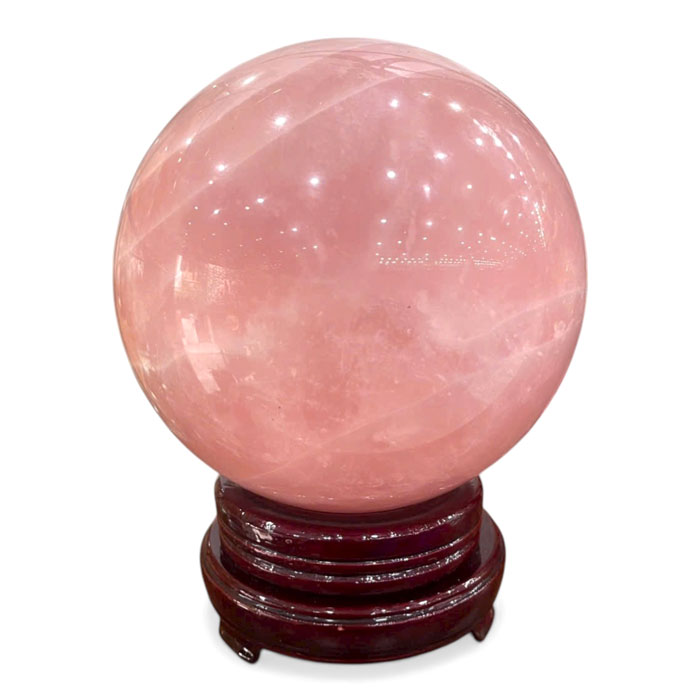 Quả Cầu Đá Phong Thủy Đá Thạch Anh Hồng 9,56kg