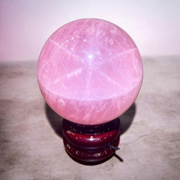 Quả Cầu Phong Thủy Thạch Anh Hồng 3,48kg
