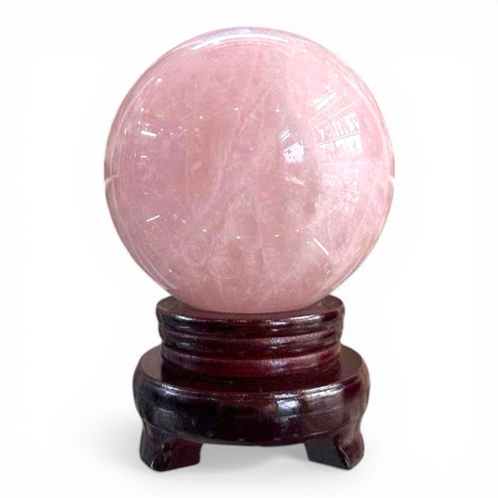 Quả Cầu Đá Phong Thủy Thạch Anh Hồng 2,2kg