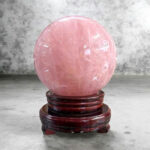 Quả Cầu Đá Phong Thủy Thạch Anh Hồng 3,56kg