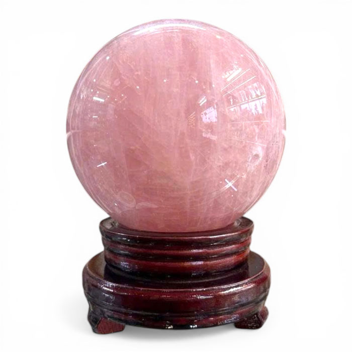 Quả Cầu Đá Phong Thủy Thạch Anh Hồng 3,56kg
