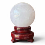 Quả Cầu Đá Phong Thủy Thạch Anh Trắng 1,18kg