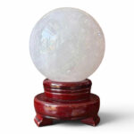 Quả Cầu Đá Phong Thủy Thạch Anh Trắng 1,3kg