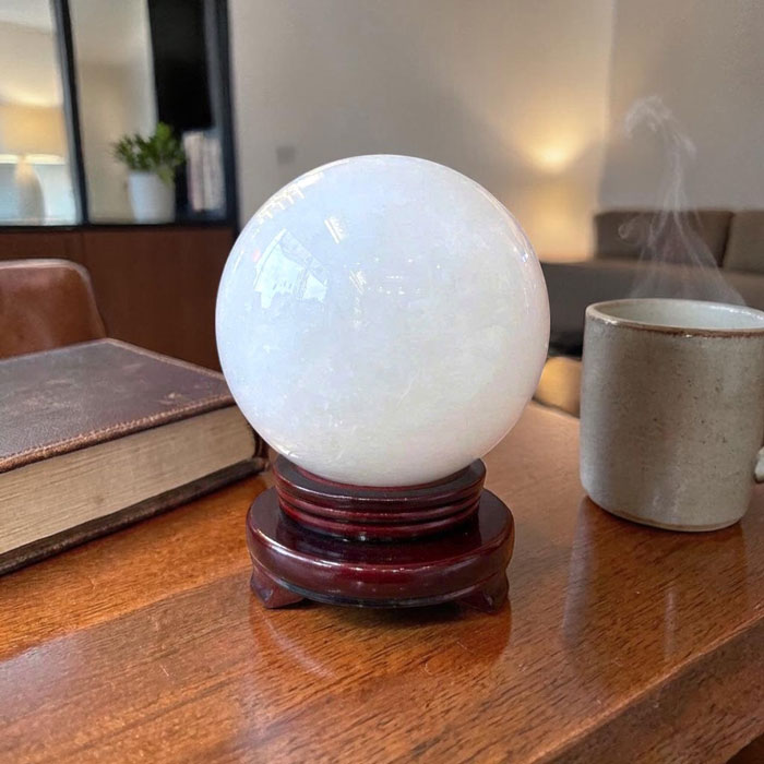 Quả Cầu Đá Phong Thủy Thạch Anh Trắng 7,16kg