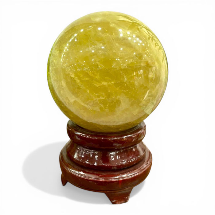 Quả Cầu Đá Phong Thủy Thạch Anh Vàng 11,27kg