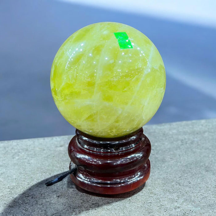 Quả Cầu Đa Phong Thủy Thạch Anh Vàng 2,46kg