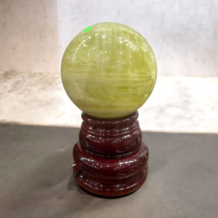 Quả Cầu Đá Phong Thủy Thạch Anh Vàng 6,45kg