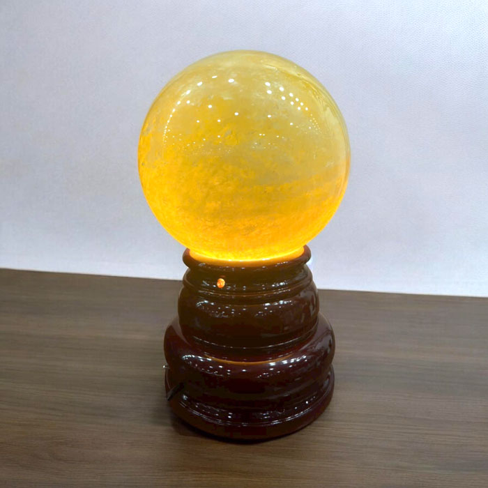 Quả Cầu Đá Phong Thủy Thạch Anh Vàng 6,45kg