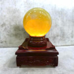 Quả Cầu Đá Phong Thủy Thạch Anh Vàng 6,66kg