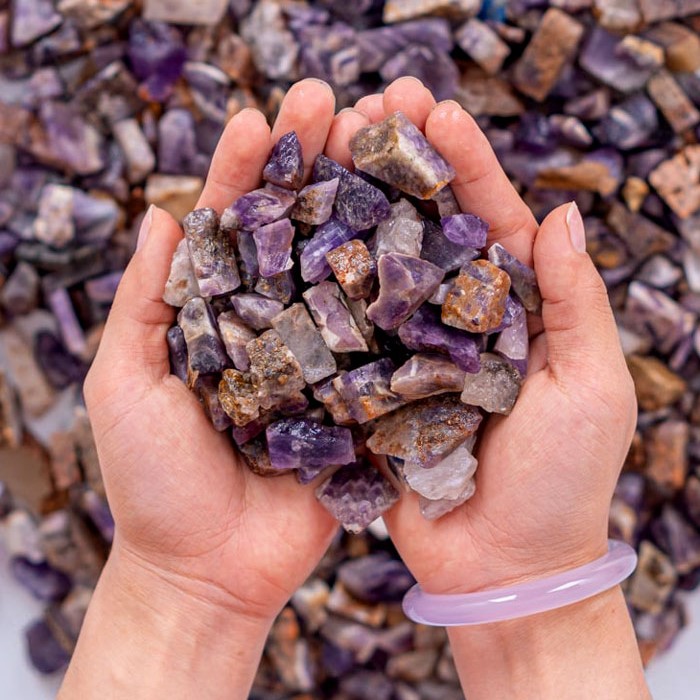 Vụn Đá Thạch Anh Tím Thô 0,9-1,5cm